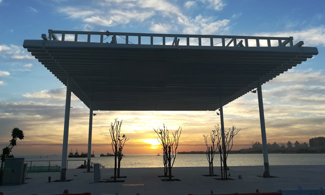 Qatar Lusail Mariana Promenade special pergola