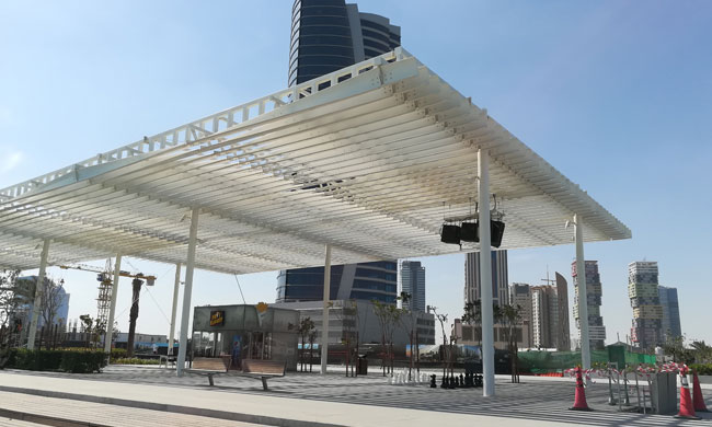 Qatar Lusail Mariana Promenade special pergola
